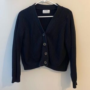 Old Navy Chunky Knit Cardigan in Black